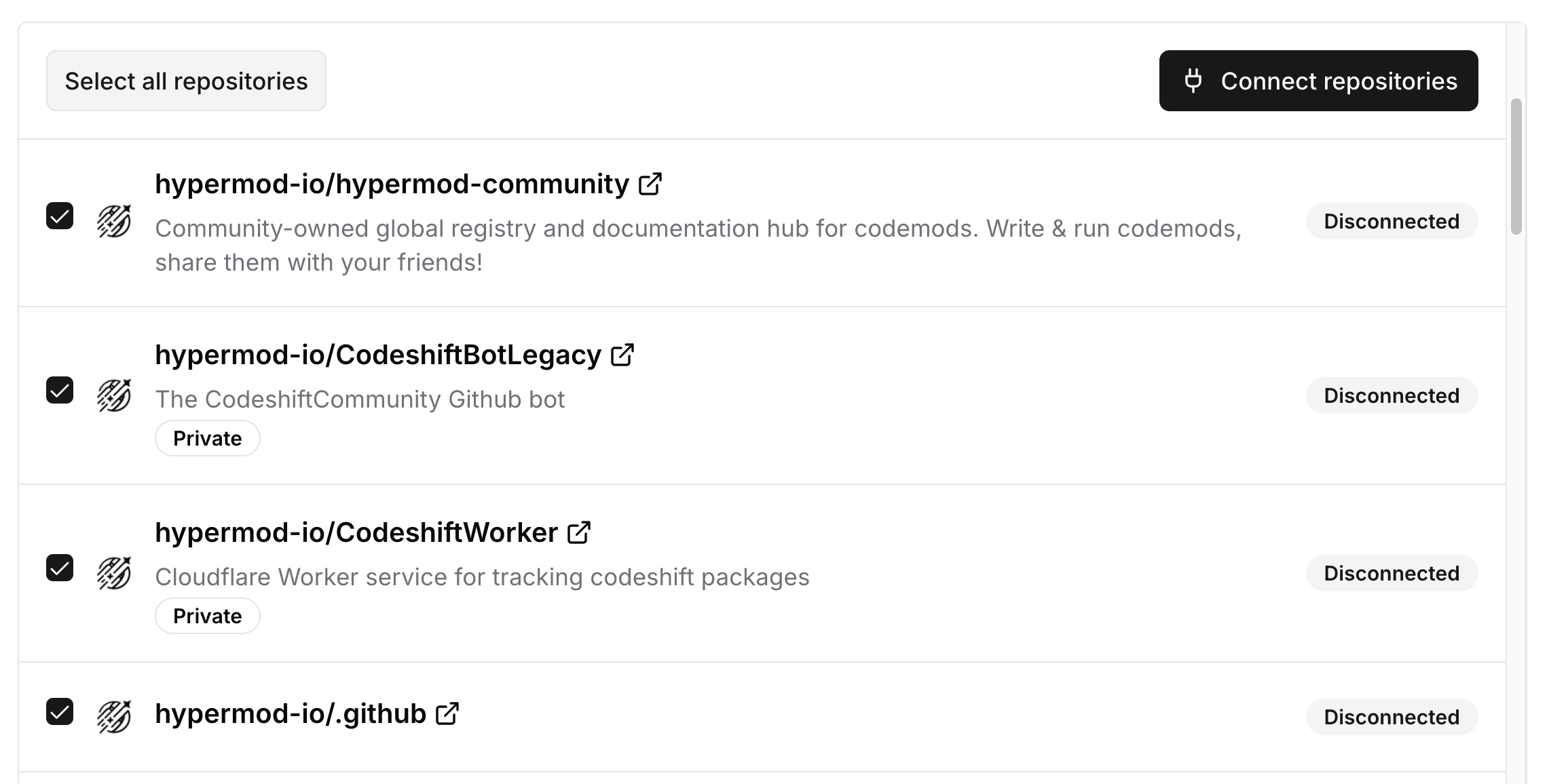 Connect Repositories